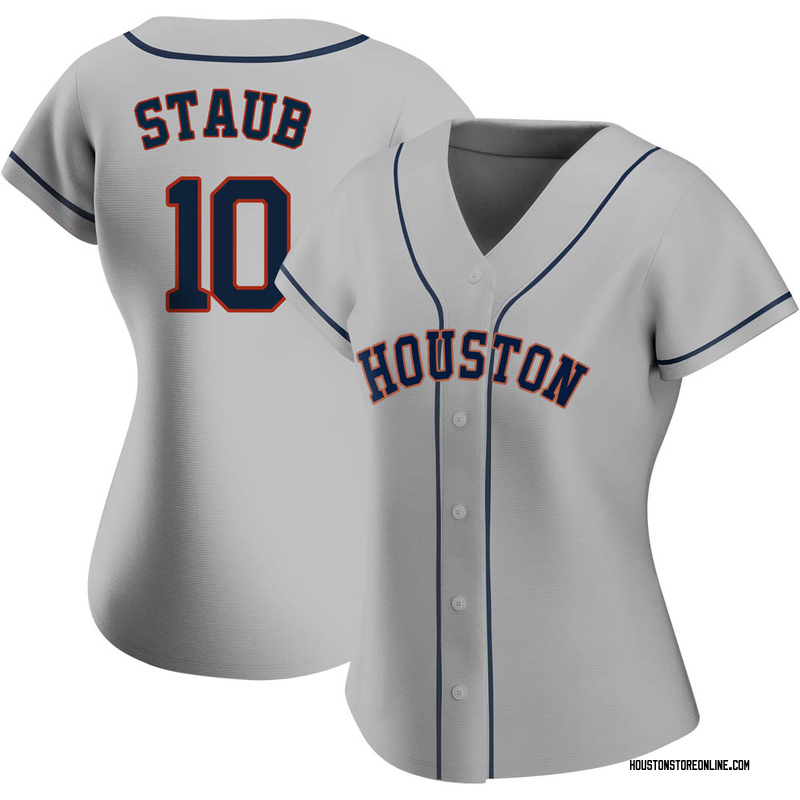 Men's Rusty Staub Houston Astros Replica White Home Cooperstown Collection  Team Jersey