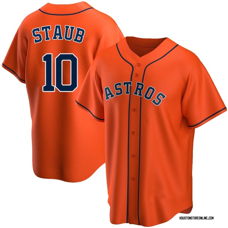 Men's Rusty Staub Houston Astros Replica White Home Cooperstown Collection  Jersey
