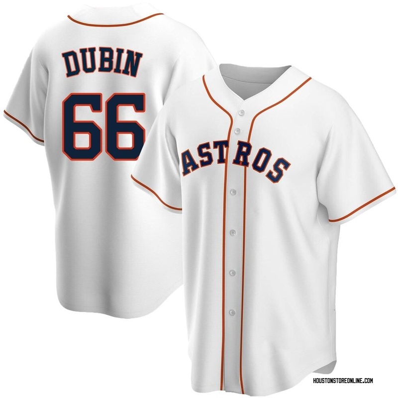 Shawn Dubin Men's Houston Astros Home Jersey - White Replica
