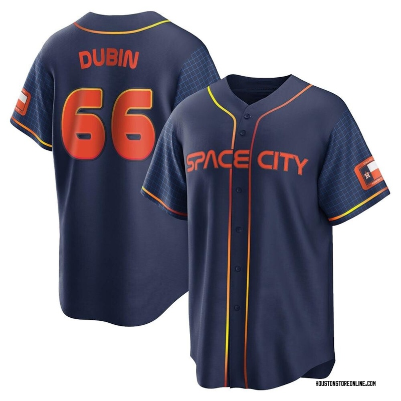 Men's Shawn Dubin Houston Astros Replica White Home Cooperstown Collection  Jersey