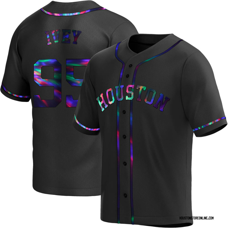 Men's Tyler Ivey Houston Astros Replica Black Golden Alternate Jersey