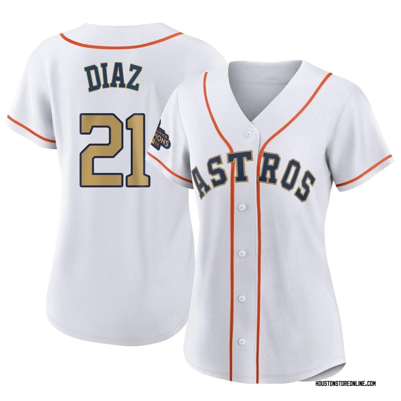 Yainer Diaz Women's Houston Astros White 2023 Collection Jersey